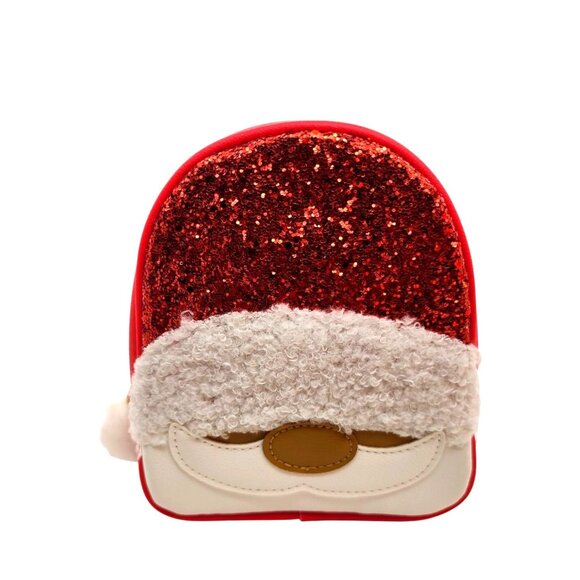 Bath and Body Works Santa Claus Red Glitter Bag Makeup Cosmetic Sparkle - Picture 1 of 4